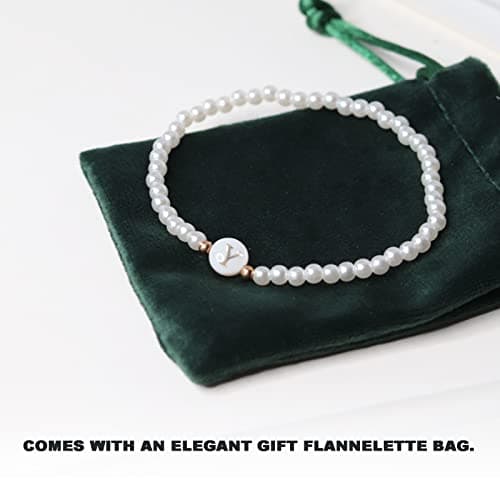 Dainty Gold Initial Bracelets for Women, Personalized Gifts