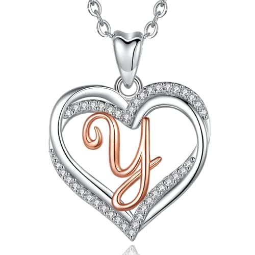 Unique Initial Necklaces for Women & Girls - Personalized Heart Letter Jewelry