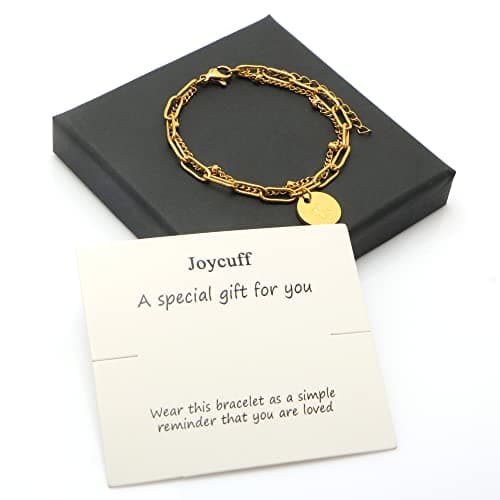 JoycuFF Gold Initial Bracelets for Womenråзнакомый_player_