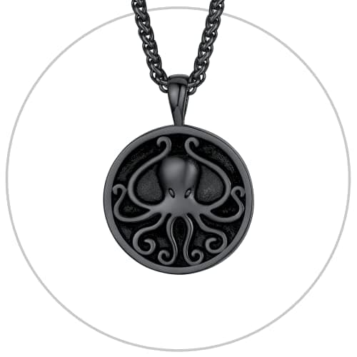 Stainless Steel U7 Skull Pendant Necklace - Gothic Punk Jewelry with 22-24 Inch Chain