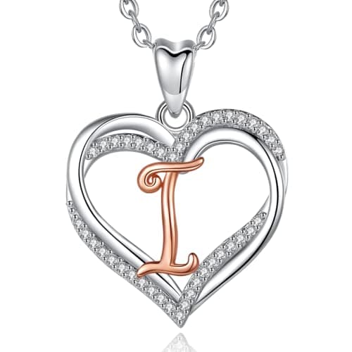 Unique Initial Necklaces for Women & Girls - Personalized Heart Letter Jewelry