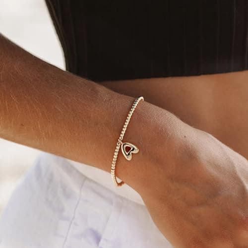 Conran Kremix Gold Initial Bracelet for Women Balloon Charm Gift