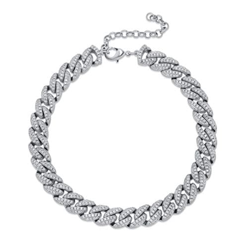 TOPGRILLZ Gold-Plated Cuban Link Anklets for Women Minimalist Foot Jewelry