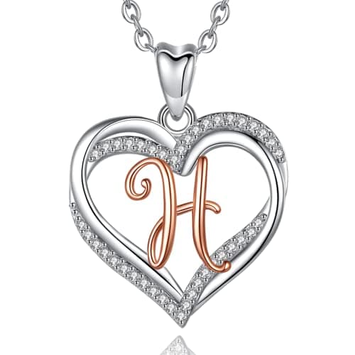 Unique Initial Necklaces for Women & Girls - Personalized Heart Letter Jewelry