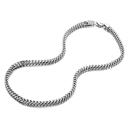 Stunning Mechanic Style Stainless Steel Silver Men's Necklace (18,21,23 Inches)