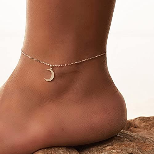 Kyerlyn Simple Chain Silver Plated Evil Eye Anklet for Women