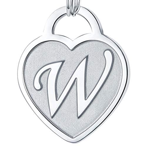 Stainless Steel Engraved Heart Initial Bracelet - Birthday Christmas Gift for Women & Teen Girls