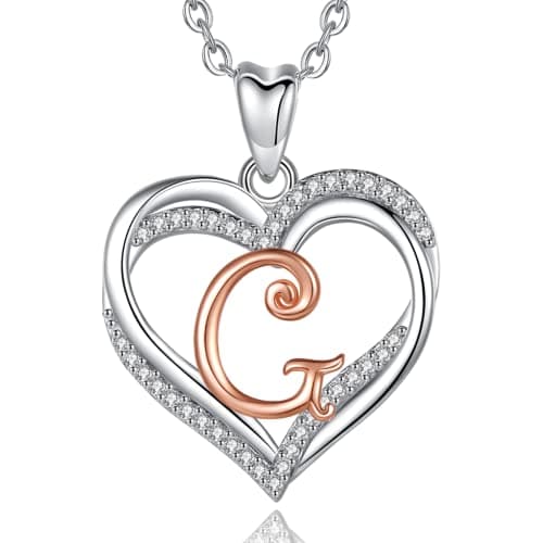 Unique Initial Necklaces for Women & Girls - Personalized Heart Letter Jewelry