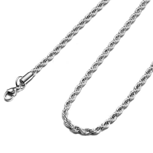 HolyFast Stainless Steel Twist Chain Necklace for Men & Women