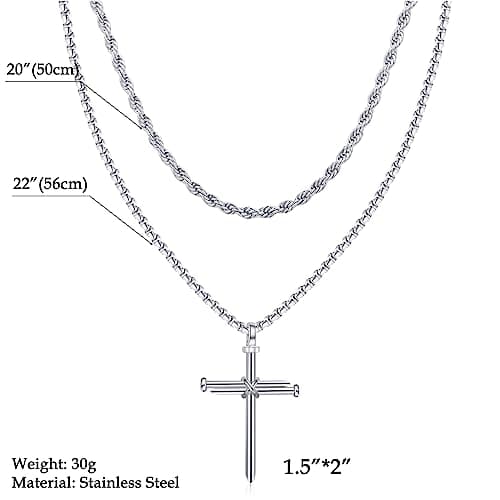 Men's Stainless Steel Cross Necklace