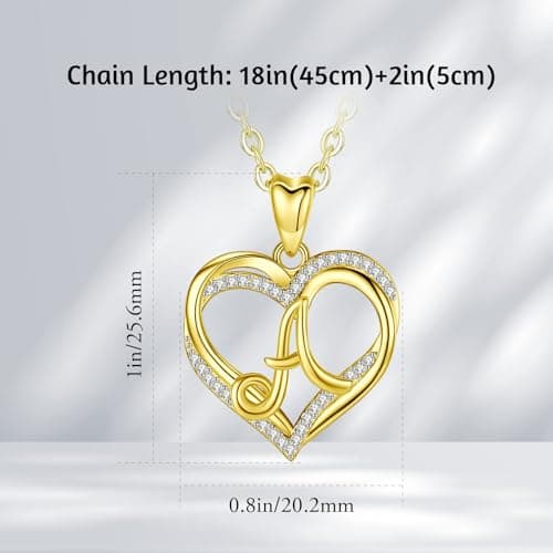 Unique Initial Necklaces for Women & Girls - Personalized Heart Letter Jewelry