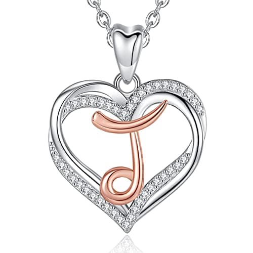 Unique Initial Necklaces for Women & Girls - Personalized Heart Letter Jewelry