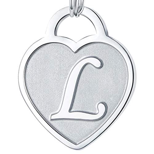 Stainless Steel Engraved Heart Initial Bracelet - Birthday Christmas Gift for Women & Teen Girls