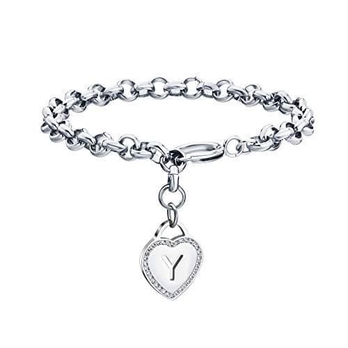 CaleesLLC Personalized Letter Charm Anklet for Women