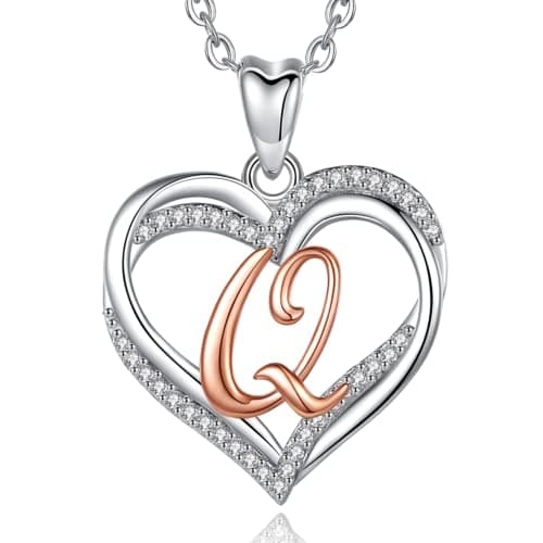 Unique Initial Necklaces for Women & Girls - Personalized Heart Letter Jewelry