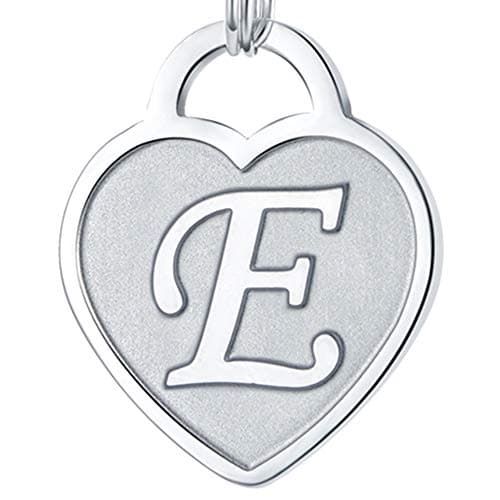 Stainless Steel Engraved Heart Initial Bracelet - Birthday Christmas Gift for Women & Teen Girls