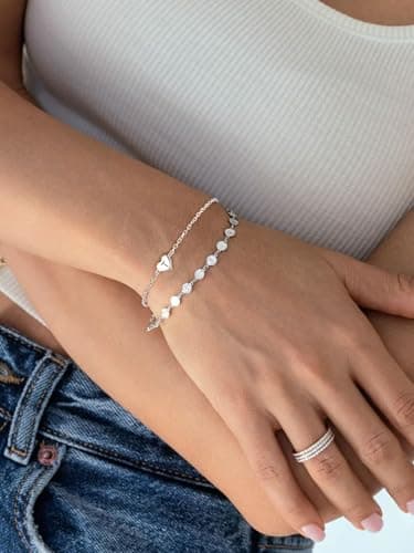 Silvora Initial Bracelets for Women