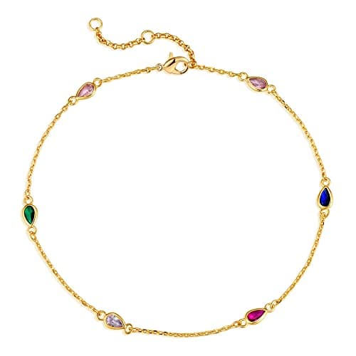 MEVECCO Gold Plated Dainty Anklet for Women Boho Beach Jewelry