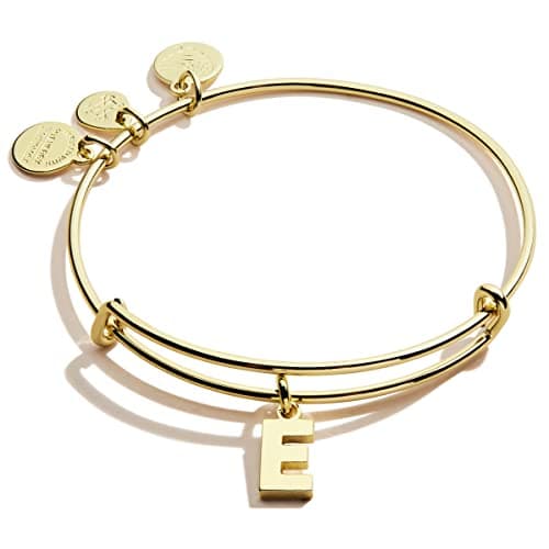 Expandable Bangle with Initial Letter Charms for Women