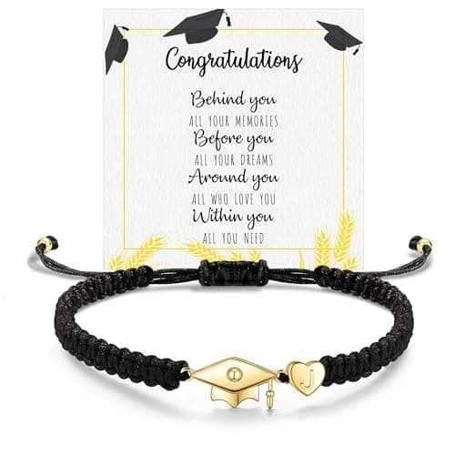 Btysun 2025 Graduation Gifts for Her: Letter A-Z Charm Bracelet
