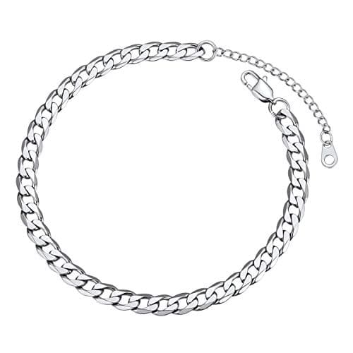 Focalook 14K Gold Plated Plus Size Anklet Jewelry 8.5-10.5" Adjustable