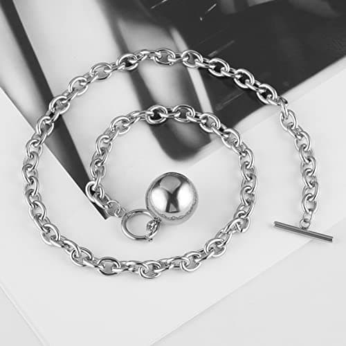 HZMAN Women's Stainless Steel Heart Pendant Multilayer Necklace