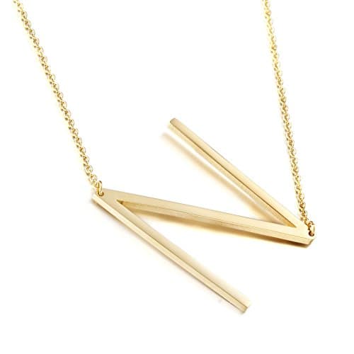 Big Letter Stainless Steel Initial Pendant Jewelry for Women Best Friends Gifts