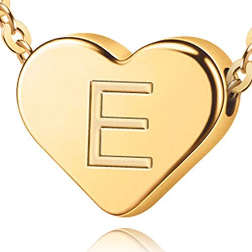 14K Gold Plated Heart Pendant Letter Necklace - Mum's Mothers Day Gift