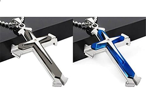 Brave Tour Men's Titanium Steel Cross Necklace