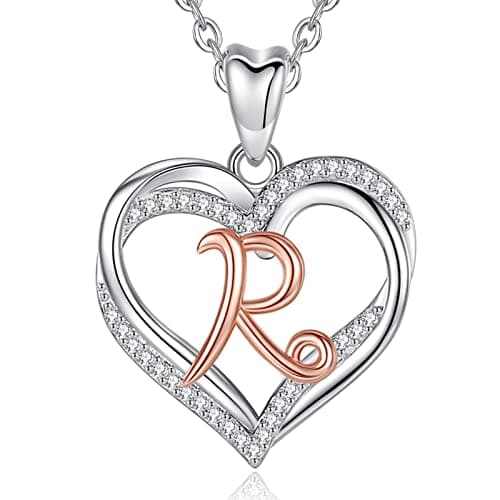 Unique Initial Necklaces for Women & Girls - Personalized Heart Letter Jewelry