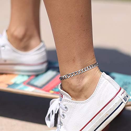 Focalook 14K Gold Plated Plus Size Anklet Jewelry 8.5-10.5" Adjustable