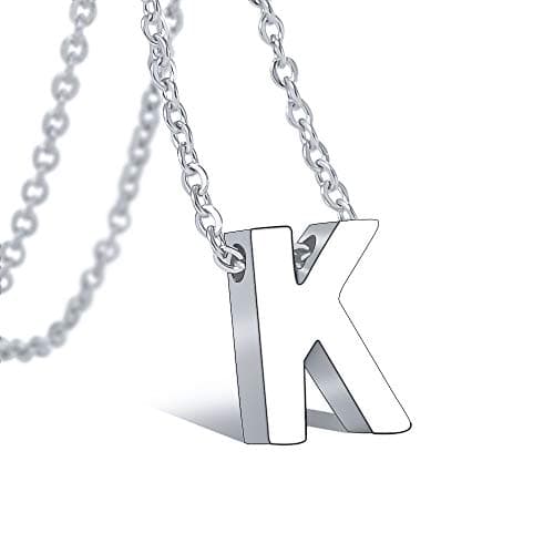 Tarsus Initial Cubic Zirconia Necklace Adjustable Chain 18" + 2"