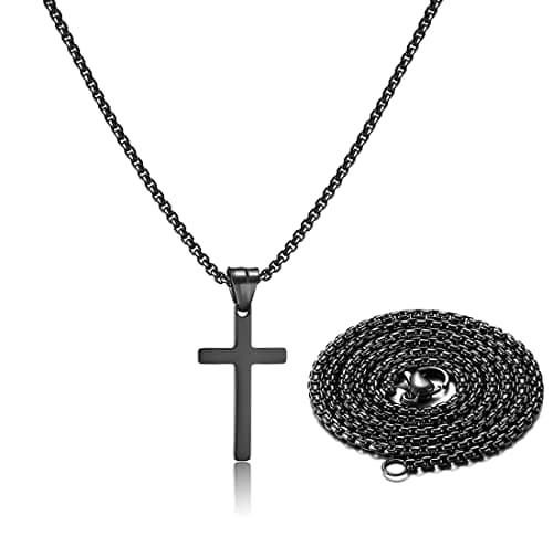 Stainless Steel Cross Necklace for MenSilver Cross Pendant Gifts