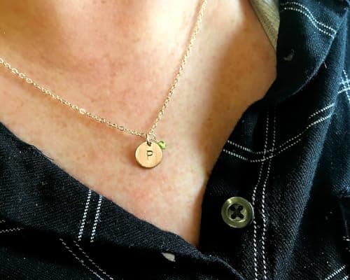 EFYTAL Dainty Gold or Silver Personalized Initial Necklace for Mom