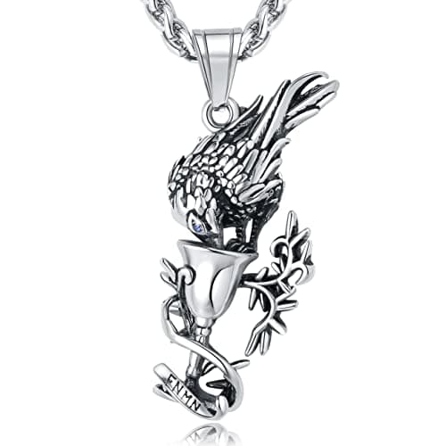 YAMI Angel Wings Dragon Pendant 316 Stainless Steel Necklace