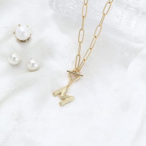 Eben-Ezer Hiphop Gold Initial A-Z Pendant Thick Chain Necklace