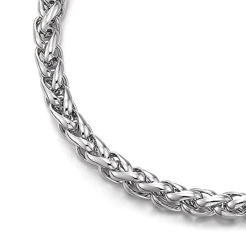 COOLSTEELANDBEYOND Classic Stainless Steel Adjustable Anklet Bracelet for Women