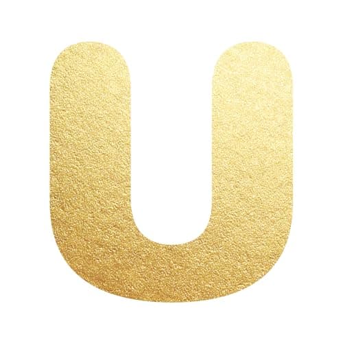 UHIBROS Gold Balloon Initial Necklace, Personalized 18K Gold Plated Alphabet Pendant