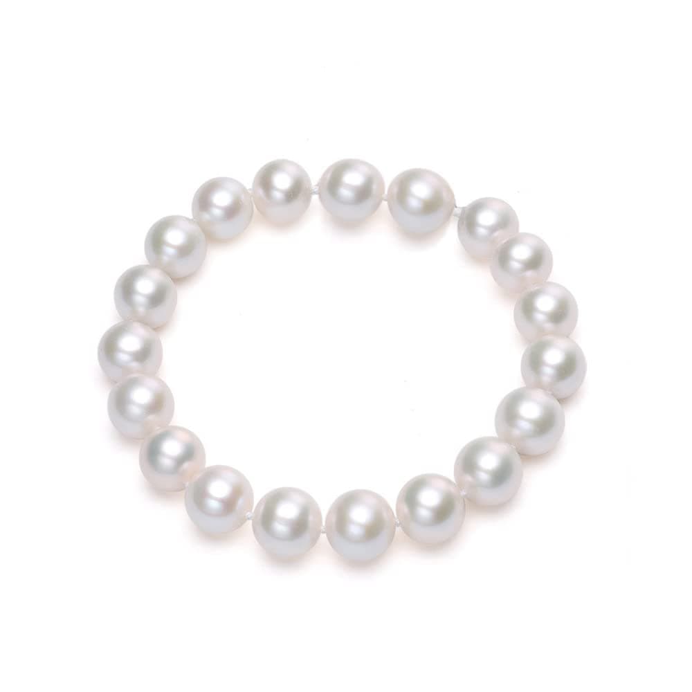 ERLOSYA Dainty Handmade 10mm Big Shell Pearl Bracelet for Women