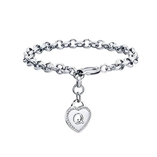 CaleesLLC Personalized Letter Charm Anklet for Women