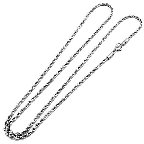 VENICEBEE Best 24" 316L Surgical Grade Stainless Steel Chain Necklace, HypoallergenicLead-Free Metal