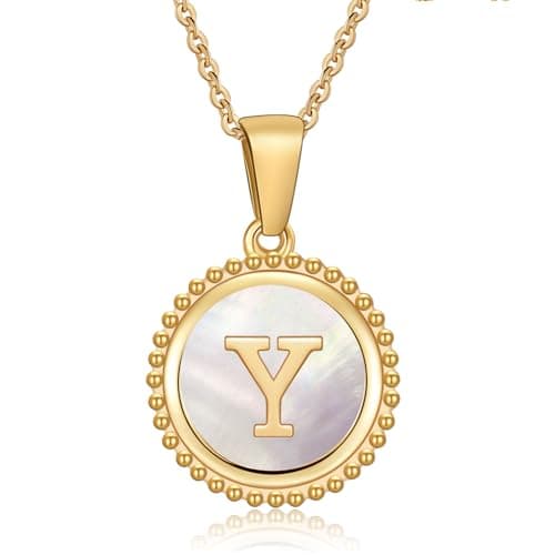 Cosie Lily Women's 14K Gold Plated Initial Alphabet Necklace