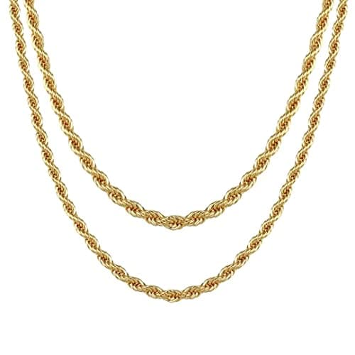 Ursteel Layered Chain Necklaces for Men