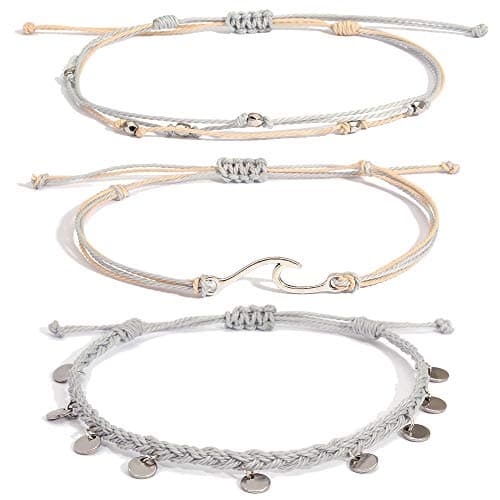 Lynnaneo WaterProof Stainless Steel Coin Anklet Boho Jewelry for Women
