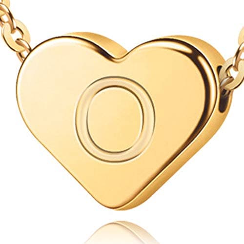 14K Gold Plated Heart Pendant Letter Necklace - Mum's Mothers Day Gift