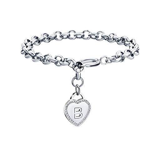 CaleesLLC Personalized Letter Charm Anklet for Women