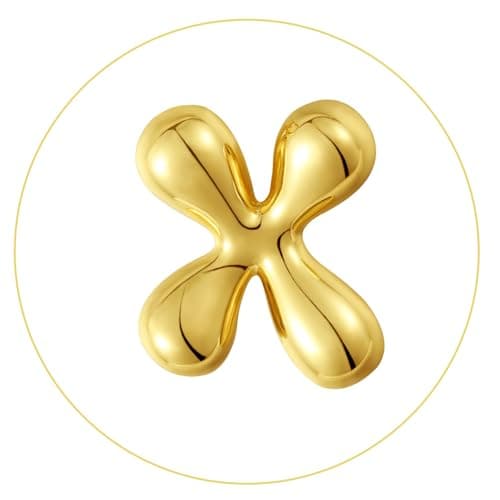 KissYan 14K Gold Plated Beaded Initial Bracelets A-Z Dainty Jewelry