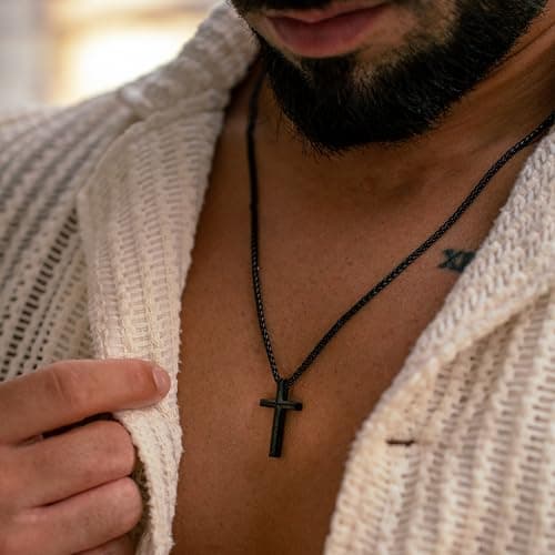 Serasar Premium Men's Stainless Steel Necklace | Waterproof & Secure Clasp | 3 Color Options | Jewelry Box Included