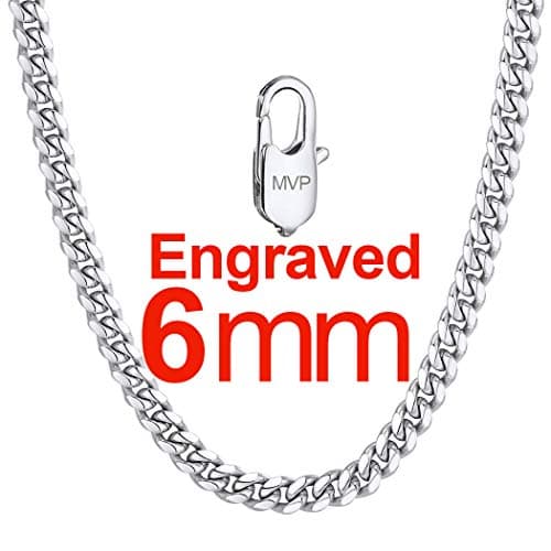ChainsPro Men's Chunky Miami Cuban Chain Necklace, Gold Plated, 18-30 Inch Length