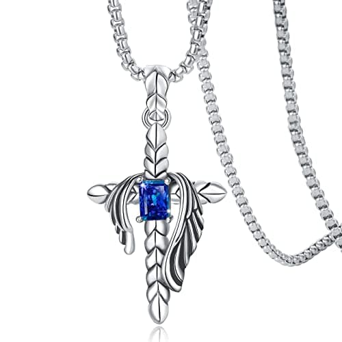 YAMI Angel Wings Dragon Pendant 316 Stainless Steel Necklace